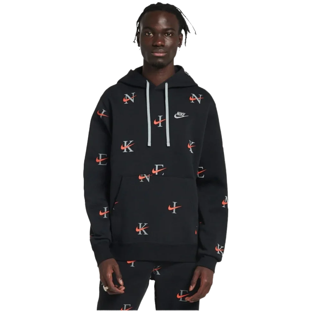 nike aop club pullover hoodie